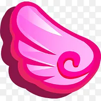 粉色卡通翅膀七夕情人节-空若网 粉色卡通翅膀七夕情人节-空若网