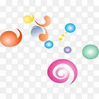 手绘多彩圆圈-空若网 手绘多彩圆圈-空若网