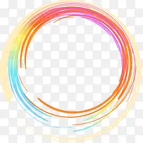 手绘多彩圆圈-空若网 手绘多彩圆圈-空若网