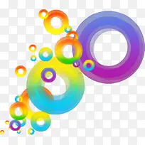 彩色手绘渐变圆圈-空若网 彩色手绘渐变圆圈-空若网