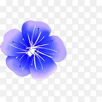 蓝色精美水彩花朵-空若网 蓝色精美水彩花朵-空若网
