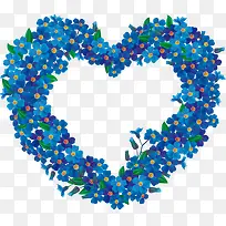 蓝色花朵爱心图片-空若网 蓝色花朵爱心图片-空若网