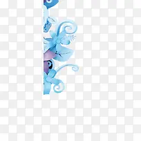 蓝色花朵水彩花朵-空若网 蓝色花朵水彩花朵-空若网