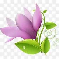 手绘紫色兰花插画-空若网 手绘紫色兰花插画-空若网