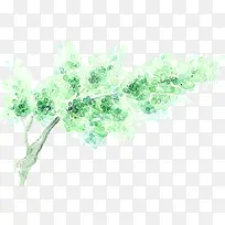 绿色水墨树枝创意-空若网 绿色水墨树枝创意-空若网