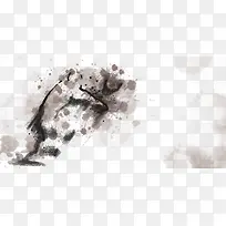 水墨树枝版承接页-空若网 水墨树枝版承接页-空若网