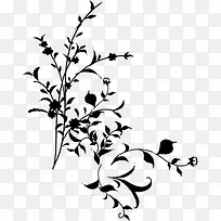 黑色夏日树枝创意-空若网 黑色夏日树枝创意-空若网