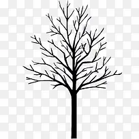 黑色树枝剪影干枯-空若网 黑色树枝剪影干枯-空若网