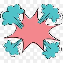 卡通手绘云朵对话框矢量图-空若网 卡通手绘云朵对话框矢量图-空若网
