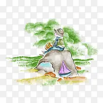 手绘水彩画-空若网 手绘水彩画-空若网