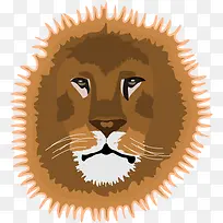 手绘水彩卡通狮子头-空若网 手绘水彩卡通狮子头-空若网