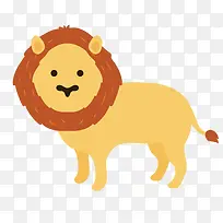 矢量黄色狮子插图-空若网 矢量黄色狮子插图-空若网
