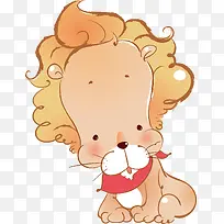 卡通手绘矢量小狮子可爱-空若网 卡通手绘矢量小狮子可爱-空若网