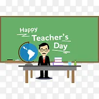 卡通教师矢量素材-空若网 卡通教师矢量素材-空若网