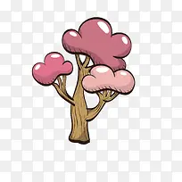 红色卡通树-空若网 红色卡通树-空若网