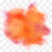 橘色渐变水彩笔刷-空若网 橘色渐变水彩笔刷-空若网