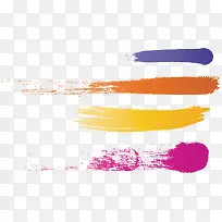 墨迹笔刷彩色矢量手绘素材-空若网 墨迹笔刷彩色矢量手绘素材-空若网