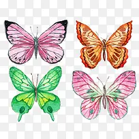 水彩手绘蝴蝶-空若网 水彩手绘蝴蝶-空若网