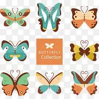 矢量手绘卡通蝴蝶-空若网 矢量手绘卡通蝴蝶-空若网