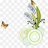 手绘花朵蝴蝶-空若网 手绘花朵蝴蝶-空若网