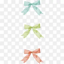 手绘蓝绿色水彩蝴蝶结-空若网 手绘蓝绿色水彩蝴蝶结-空若网