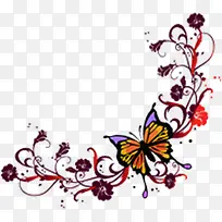手绘花纹蝴蝶创意-空若网 手绘花纹蝴蝶创意-空若网