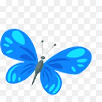 蓝色水彩手绘蝴蝶-空若网 蓝色水彩手绘蝴蝶-空若网