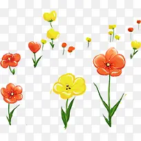 彩色卡通时尚春天花朵-空若网 彩色卡通时尚春天花朵-空若网
