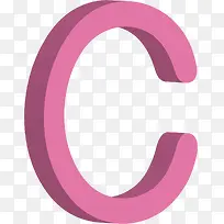 粉色字母C-空若网 粉色字母C-空若网