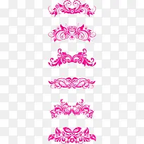 粉色对称艺术花纹装饰-空若网 粉色对称艺术花纹装饰-空若网