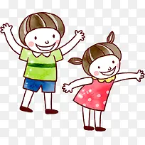 可爱欢乐手绘儿童-空若网 可爱欢乐手绘儿童-空若网