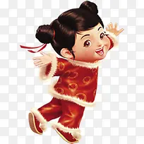 可爱欢乐女孩手绘-空若网 可爱欢乐女孩手绘-空若网