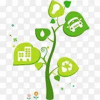 绿色环保创意小树-空若网 绿色环保创意小树-空若网