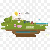 装饰扁平化绿色环保环境-空若网 装饰扁平化绿色环保环境-空若网