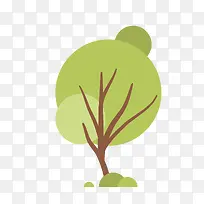 矢量卡通扁平化绿色环保树-空若网 矢量卡通扁平化绿色环保树-空若网