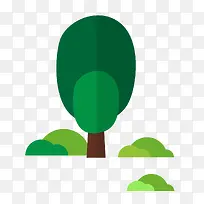 矢量扁平化环保树-空若网 矢量扁平化环保树-空若网