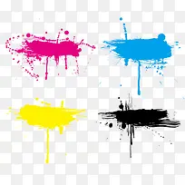 矢量彩色墨迹-空若网 矢量彩色墨迹-空若网