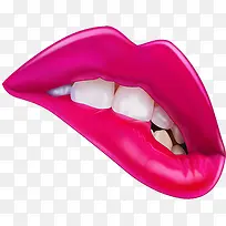粉色咬唇素材-空若网 粉色咬唇素材-空若网