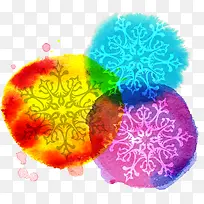 彩色水墨花纹-空若网 彩色水墨花纹-空若网