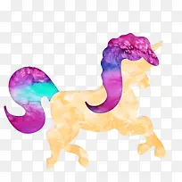 彩色水墨马-空若网 彩色水墨马-空若网