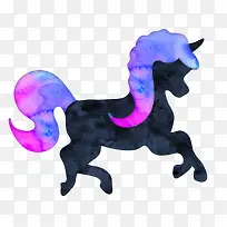 彩色水墨马-空若网 彩色水墨马-空若网