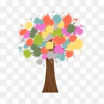 彩色水墨树木-空若网 彩色水墨树木-空若网