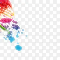 彩色水墨免费Png素材-空若网 彩色水墨免费Png素材-空若网