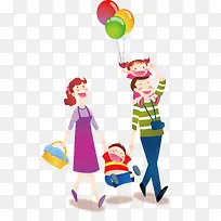 手绘一家三口-空若网 手绘一家三口-空若网