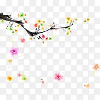 手绘彩色水墨花朵-空若网 手绘彩色水墨花朵-空若网