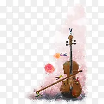 卡通手绘小提琴-空若网 卡通手绘小提琴-空若网