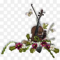 创意合成树枝小提琴-空若网 创意合成树枝小提琴-空若网
