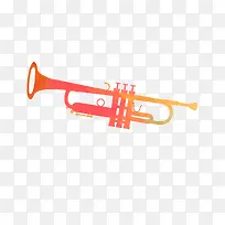 手绘彩色乐器喇叭-空若网 手绘彩色乐器喇叭-空若网