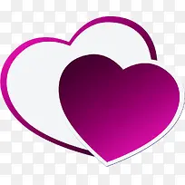 紫色卡通爱心线条-空若网 紫色卡通爱心线条-空若网