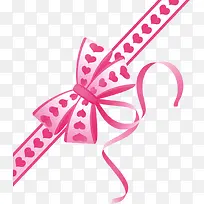 紫色卡通爱心丝带设计-空若网 紫色卡通爱心丝带设计-空若网